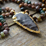 Onyx Arrow Necklace - Free Spirit Tribe