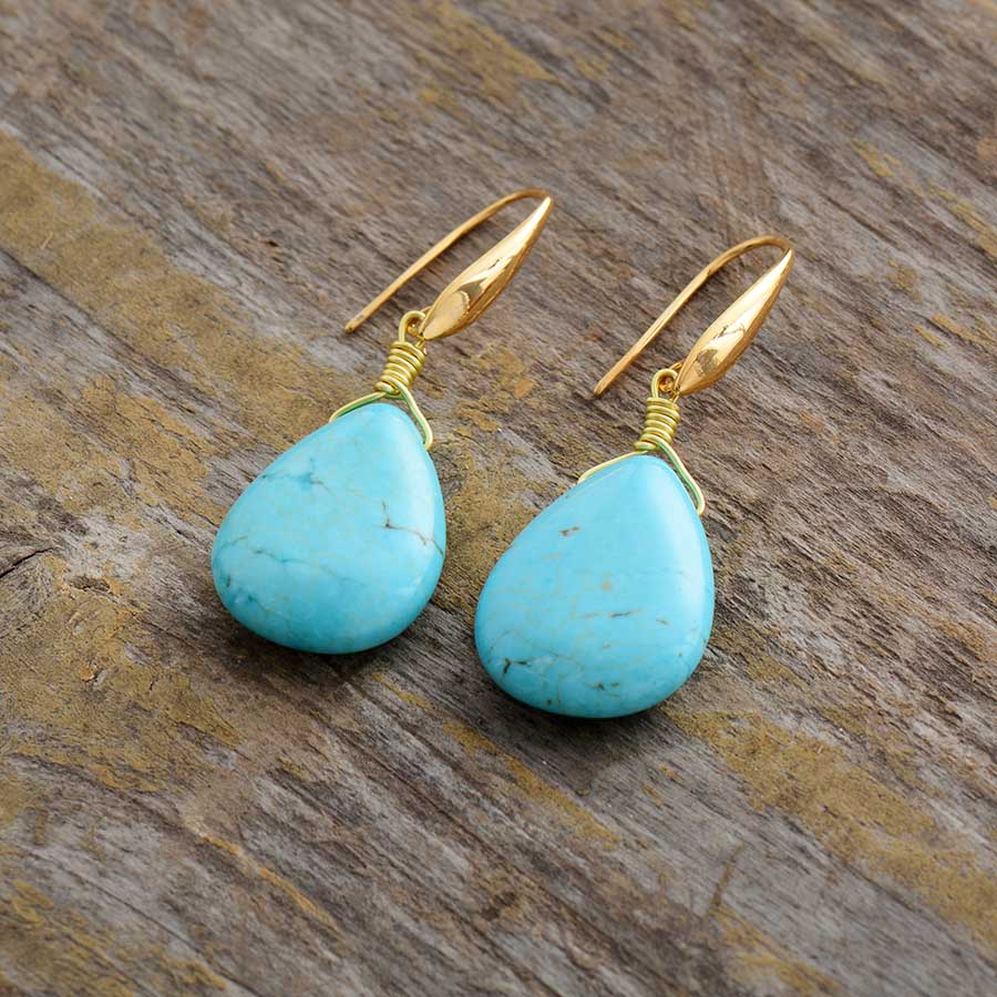 Turquoise Drop Earring - Free Spirit Tribe