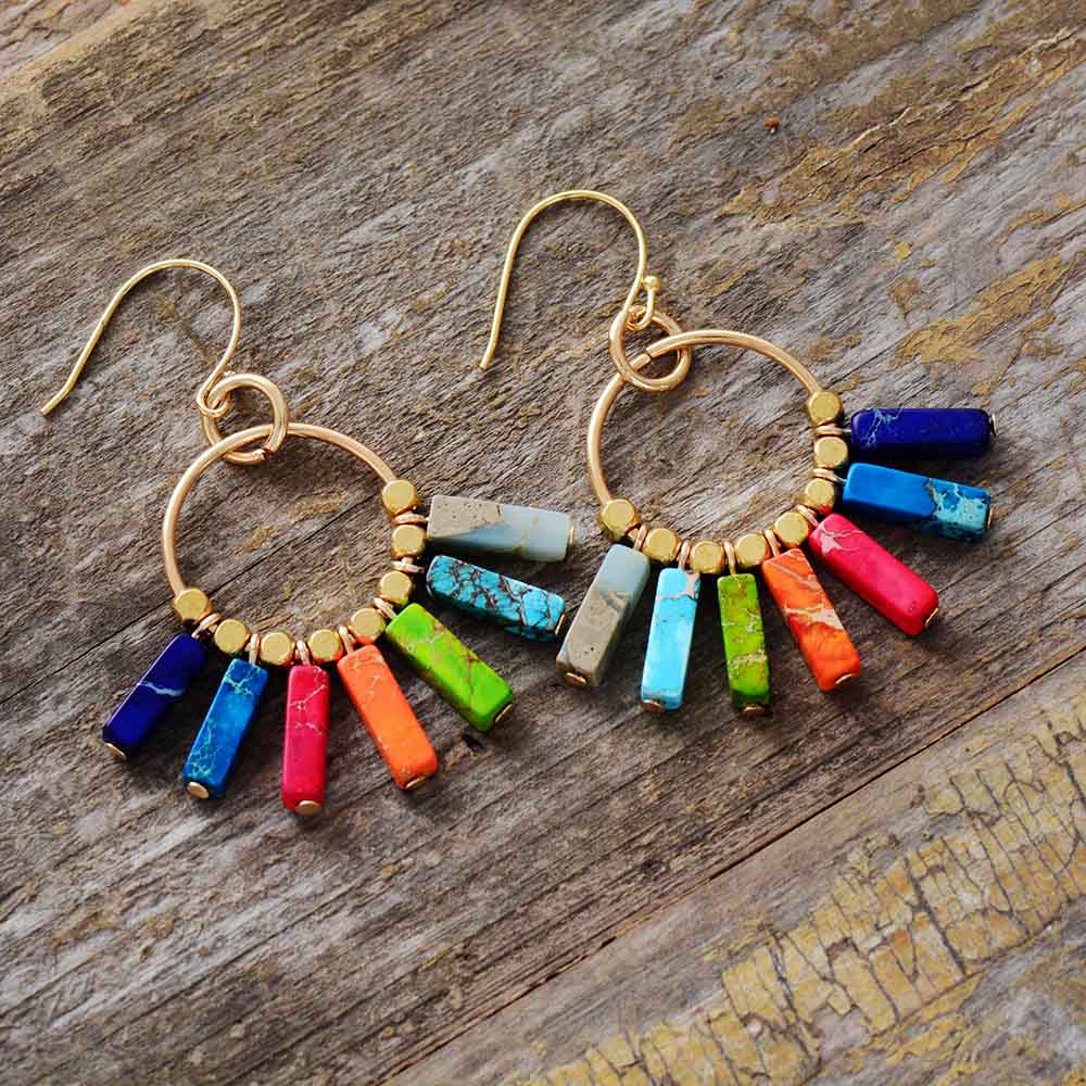 Colorful Chakra Earrings - Free Spirit Tribe