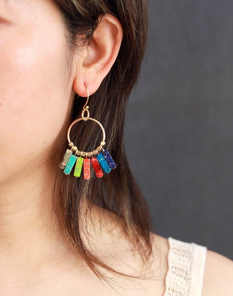 Colorful Chakra Earrings - Free Spirit Tribe