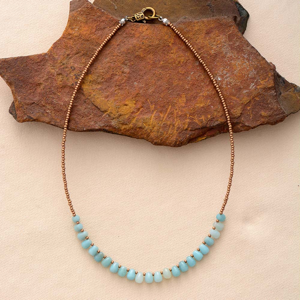 Rainfall Amazonte Necklace - Free Spirit Tribe