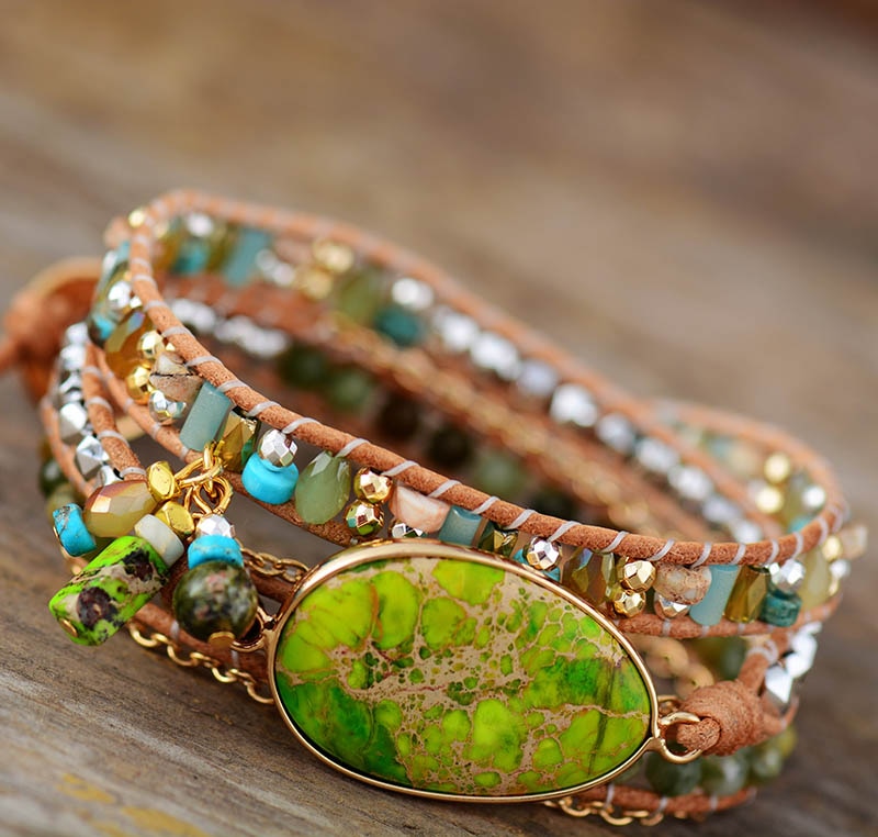 Lime Jasper Bracelet - Free Spirit Tribe