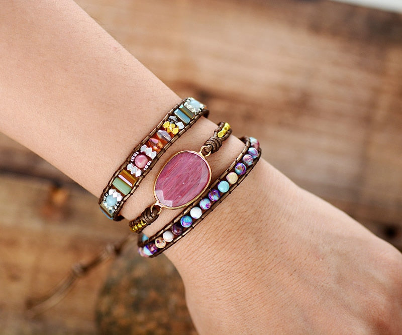 Pink Jasper Bracelet - Free Spirit Tribe