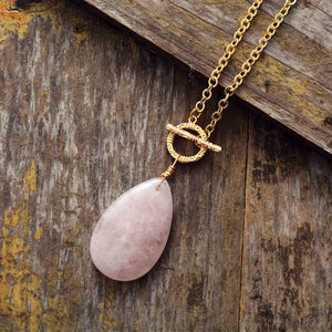 Rose Quartzs Necklace - Free Spirit Tribe