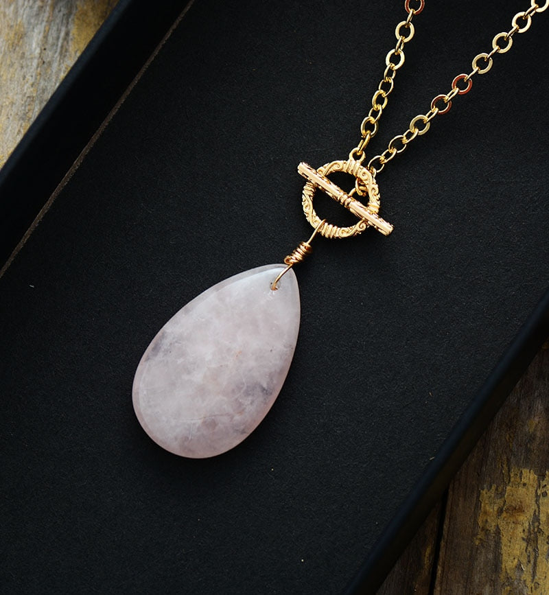 Rose Quartzs Necklace - Free Spirit Tribe