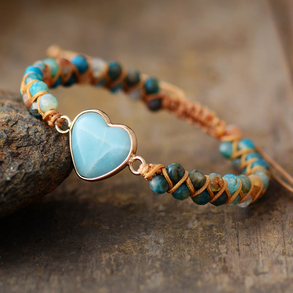 Amazonite and Turquoise 3 Wrap Bracelet