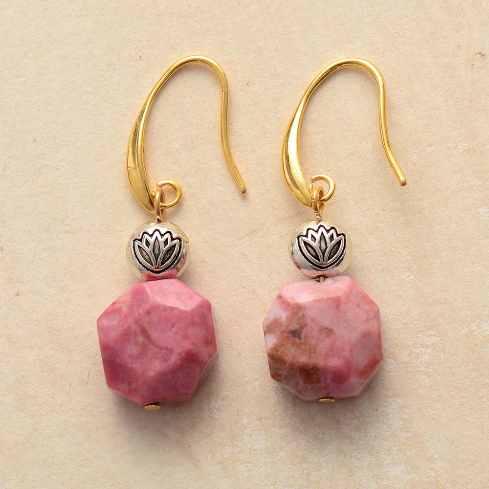 Lotus Gem Earrings - Free Spirit Tribe