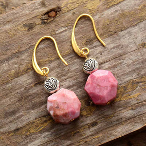 Lotus Gem Earrings - Free Spirit Tribe