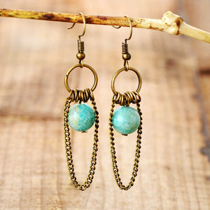 Amazonite Swing Earrings - Free Spirit Tribe