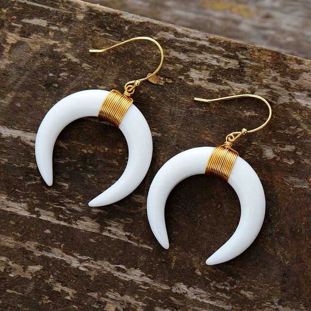 Shell Horn Earrings - Free Spirit Tribe