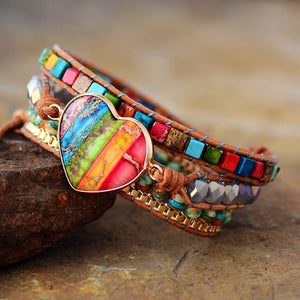 Rainbow Heart Bracelet - Free Spirit Tribe