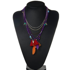 Bohemian Feather Necklace - Free Spirit Tribe